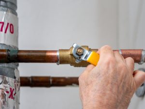 shutting off the main valve