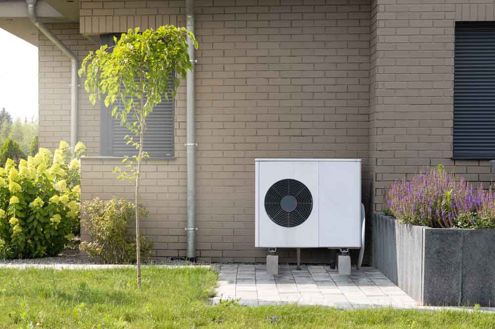 a heat pump system at home